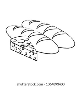 Breads and cheese sketch