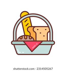 Breads icon in vector. Illustration