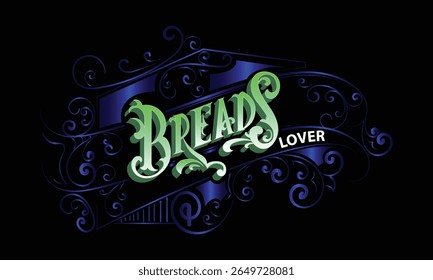 BREADS LOVER lettering custom style design