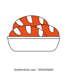 Breads on bowl