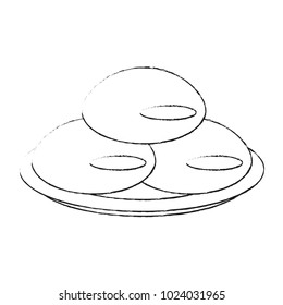 Breads on dish