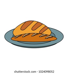 Breads on dish