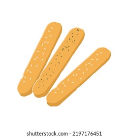 Breadstick vector illustration and flat style isolated background