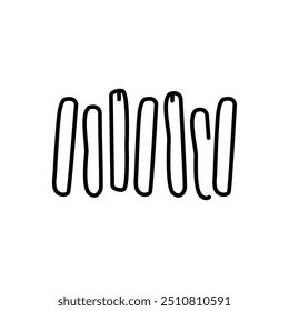 Breadsticks line black icon. Sign for web page, mobile app, button, logo. Vector isolated button. Editable stroke.
