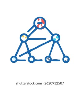 breadth first search bfs doodle icon sketch vector. breadth first search bfs sign. isolated symbol illustration