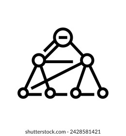 breadth first search bfs line icon vector. breadth first search bfs sign. isolated contour symbol black illustration