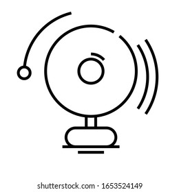 Break alarm line icon, concept sign, outline vector illustration, linear symbol.