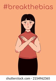 Break The Bias crossed arms against discrimination