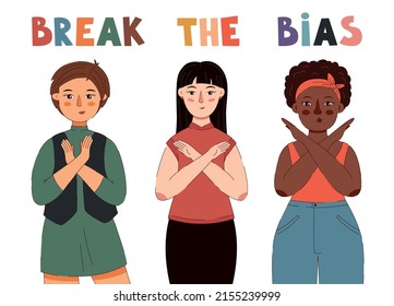 Break the bias. Women with different ethnic