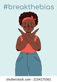 Break the bias. Womens international day vector