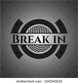 Break in black badge