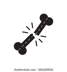 break bone, flat solid health icon 