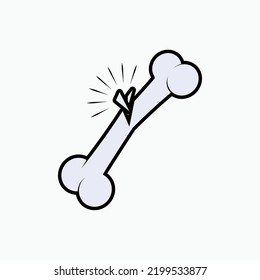 Break Bone Icon. Accident Symbol - Vector.