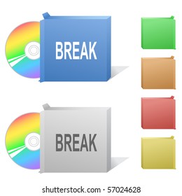 Break. Box with compact disc.