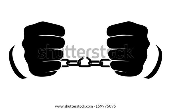 Break Chain Hands Stock Vector (Royalty Free) 159975095 | Shutterstock