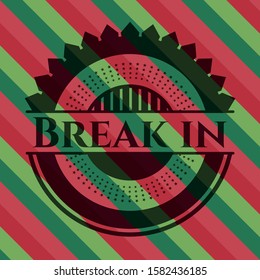 Break in christmas emblem. Vector Illustration. Detailed.