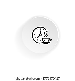 Break coffee time icon, tea. Vector on isolated white background. EPS 10