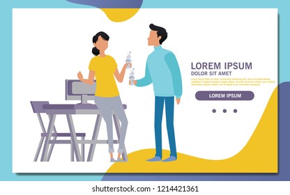 BREAK CONVERSATION IN CO WORKING SPACE
