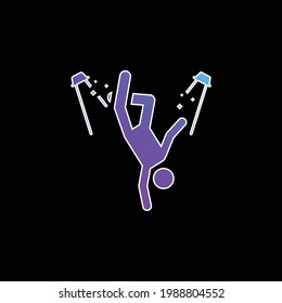 Break Dance blue gradient vector icon