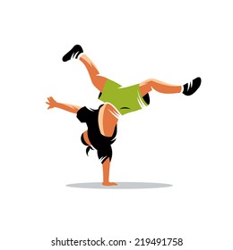 Break dance Branding Identity Corporate vector logo design template Isolated on a white background