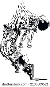 break dance guy in sneakers