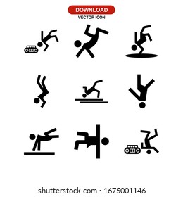 break dance icon or logo isolated sign symbol vector illustration - Collection of high quality black style vector icons
