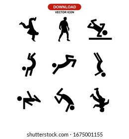 break dance icon or logo isolated sign symbol vector illustration - Collection of high quality black style vector icons
