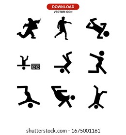 break dance icon or logo isolated sign symbol vector illustration - Collection of high quality black style vector icons
