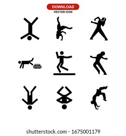 break dance icon or logo isolated sign symbol vector illustration - Collection of high quality black style vector icons
