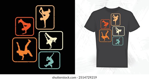 Break Dance Lover Funny Vintage Break Dance T-shirt Design