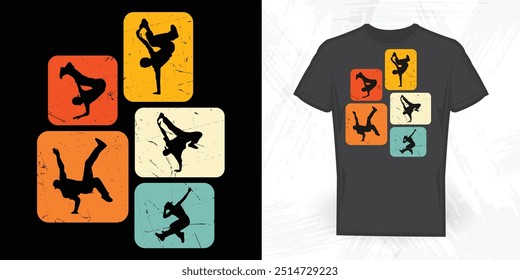 Break Dance Lover Funny Vintage Break Dance T-shirt Design