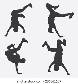 Break Dance Silhouettes Set