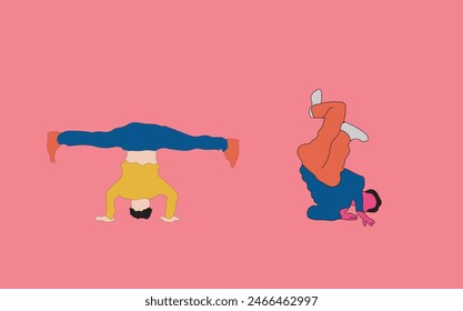 break dance sport vector illustration