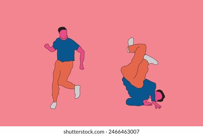 break dance sport vector illustration