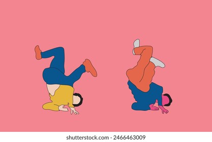 break dance sport vector illustration