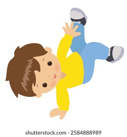 Break dance  vector cartoon illustration