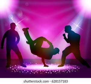 Break dancer performance