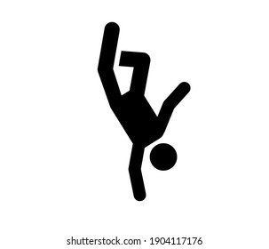 Break dancer vector icon. Editable stroke. Symbol in Line Art Style for Design, Presentation, Website or Apps Elements, Logo. Pixel vector graphics - Vector