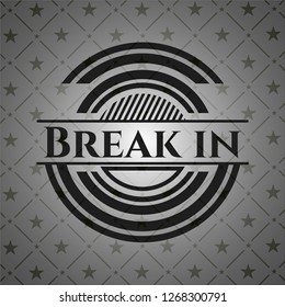 Break in dark emblem. Retro