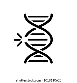 Break DNA Icon, Vector Illustration