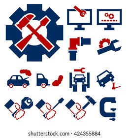 break down, fix icon set