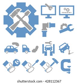 break down, fix icon set