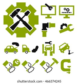 break down, fix icon set