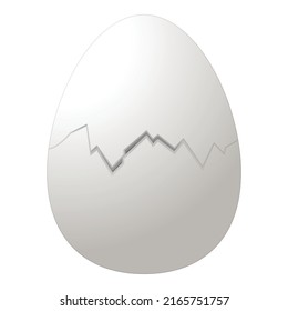 Break egg icon cartoon vector. Broken eggshell. Easter egg