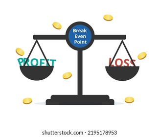 break even point or BEP for a trade or investment is determined by comparing the market price of an asset to the original cost svg