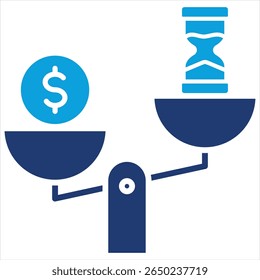 Ilustração do vetor de ícone azul plano de ponto de interrupção