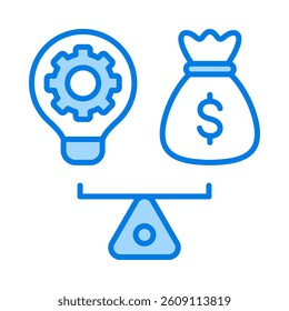 Break Even Point Icon Element for Design