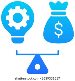 Break Even Point Icon Element for Design