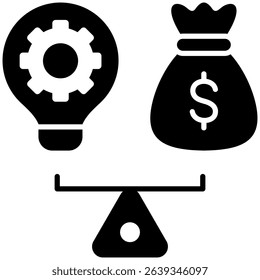 Break Even Point Icon Element for Design