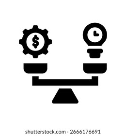 Ilustração do vetor de glifo do ícone de ponto de quebra